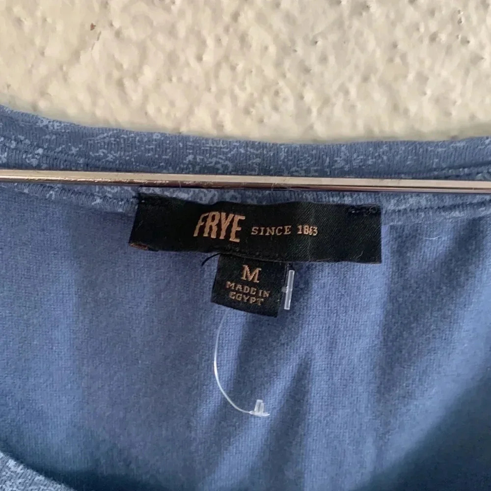 Frye Women's Tiered Dress with 2 Pockets, Blue Size Medium - Picture 6 of 8